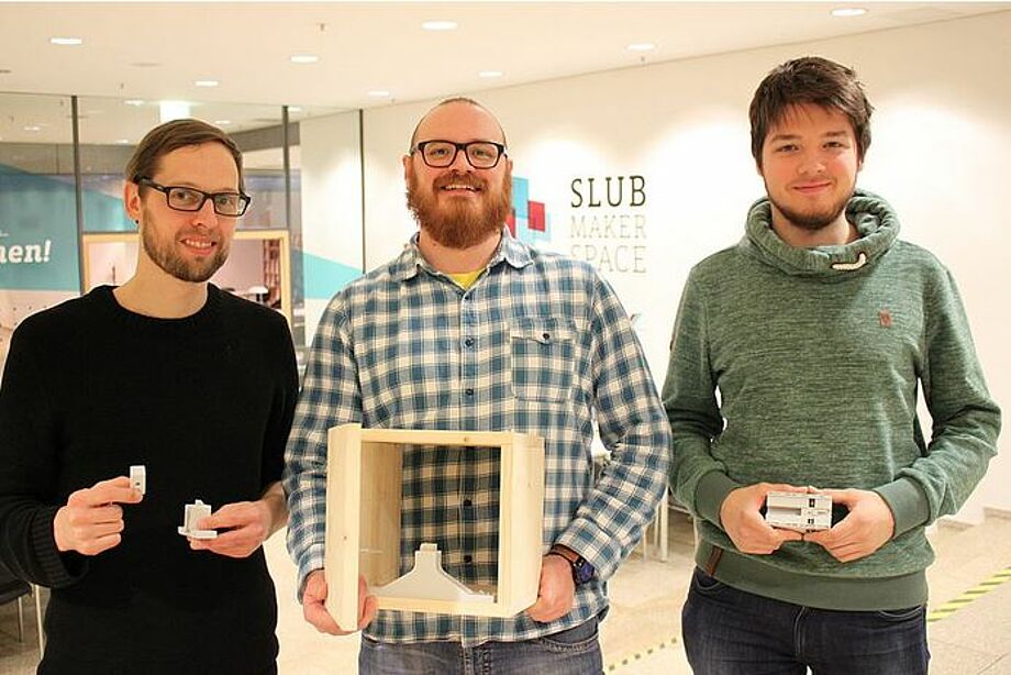 Das Gewinnerteam Smart Lock: Stephan Lämmel, Edgar Grüner und Nils Hensch (v.l.n.r.) 