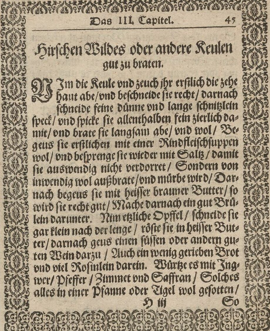 Bratenrezept aus dem ältesten sächsischen Kochbuch