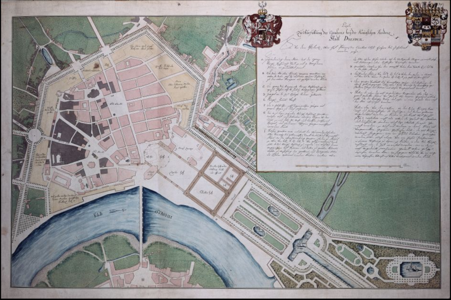 Stadtplan Dresdens von François de Cuvilliés (df_ld_0003307)