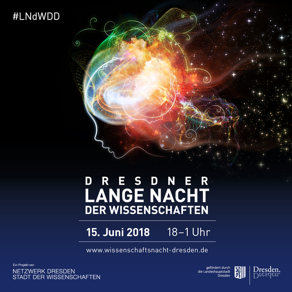 Plakat Lange Nacht der Wissenschaften 2018